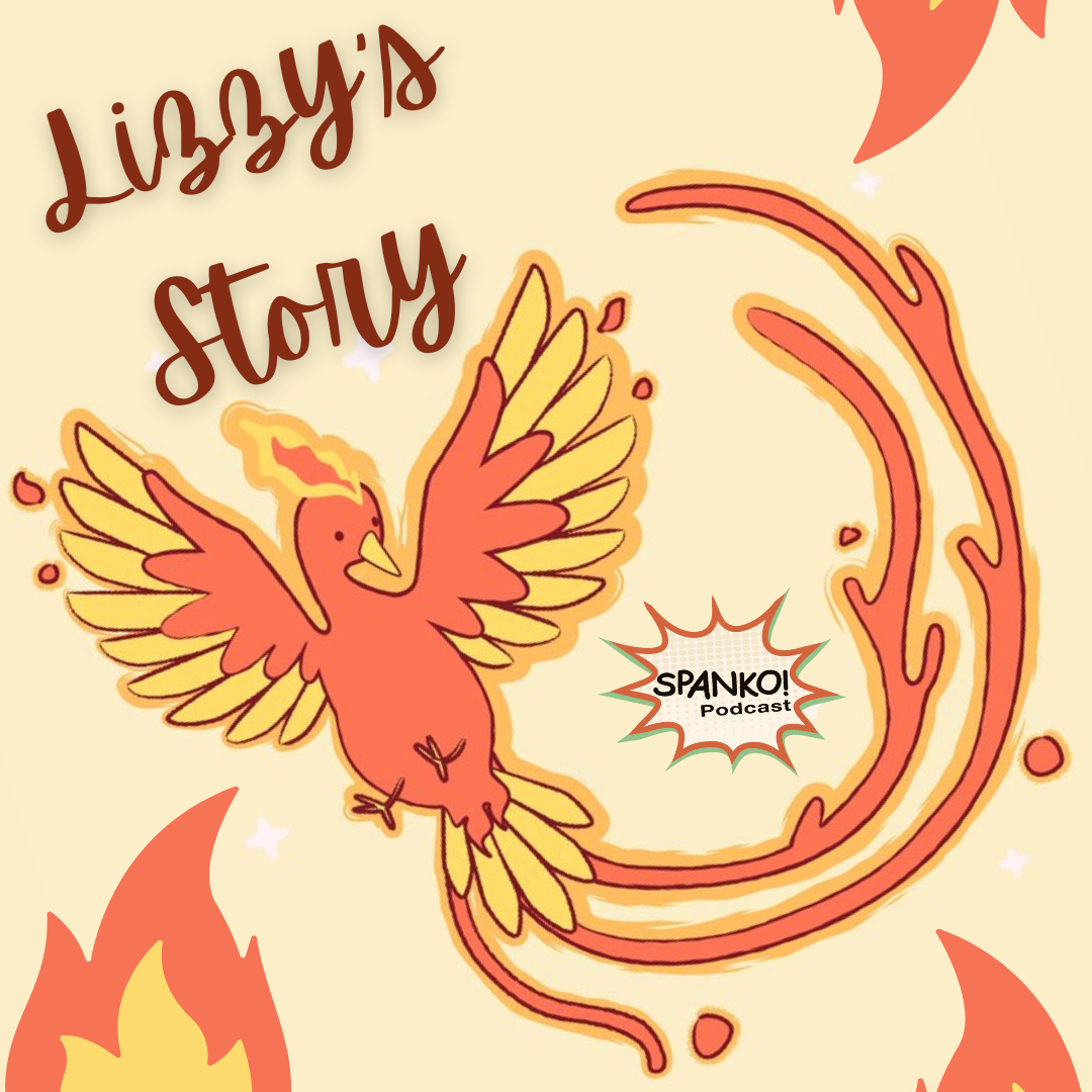 A phoenix with text reading "Lizzy's Story"